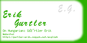 erik gurtler business card